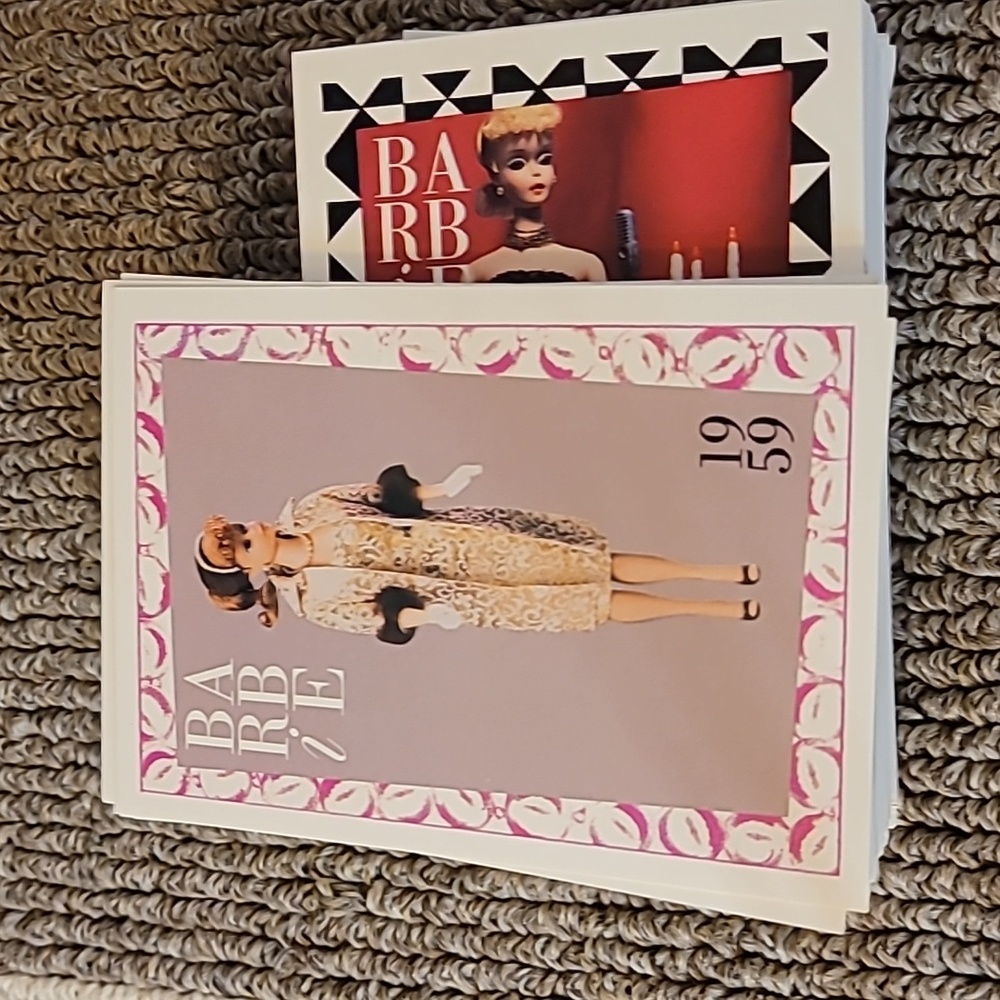 Barbie Cards, Issued by Mattel in 1990, featuring Barbies from 1959-1984